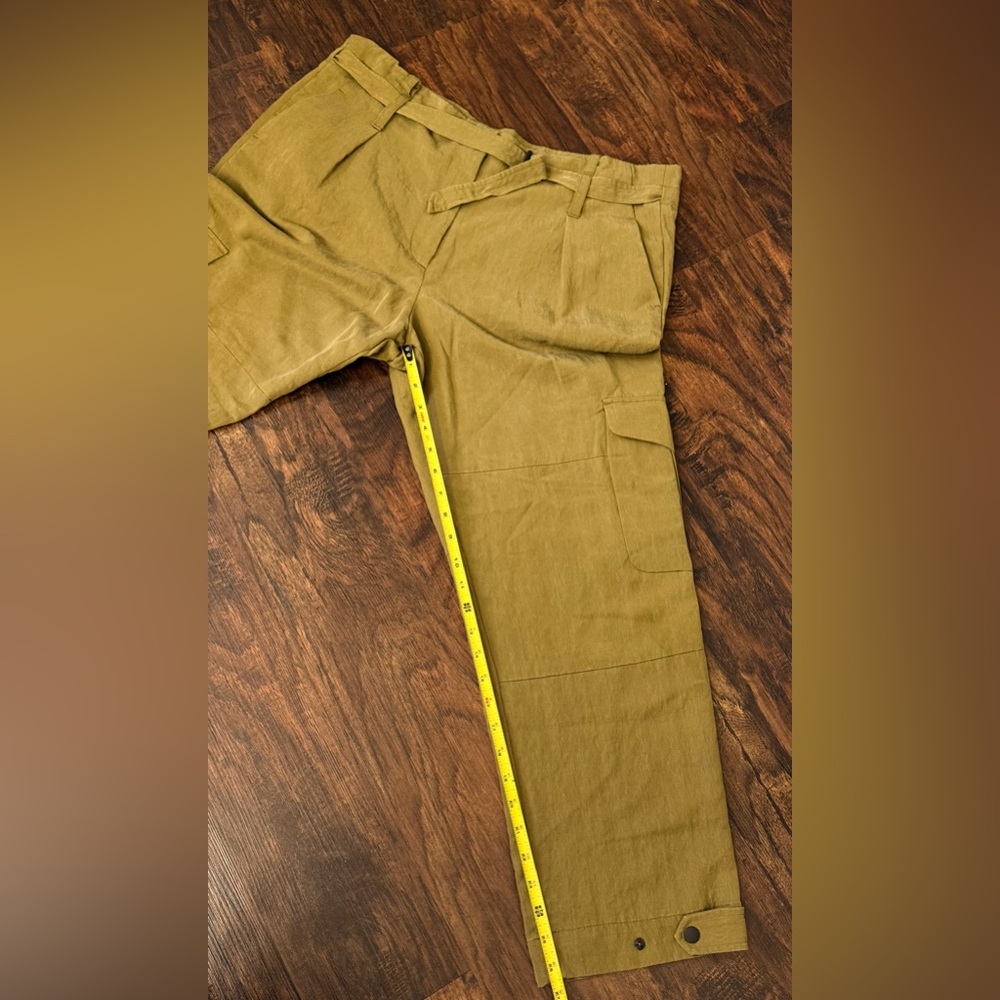 Rag & Bone Tilda Belted Cargo Pant Olive Green Sz 10 Gorpcore Earthy Rustic - Picture 14 of 15